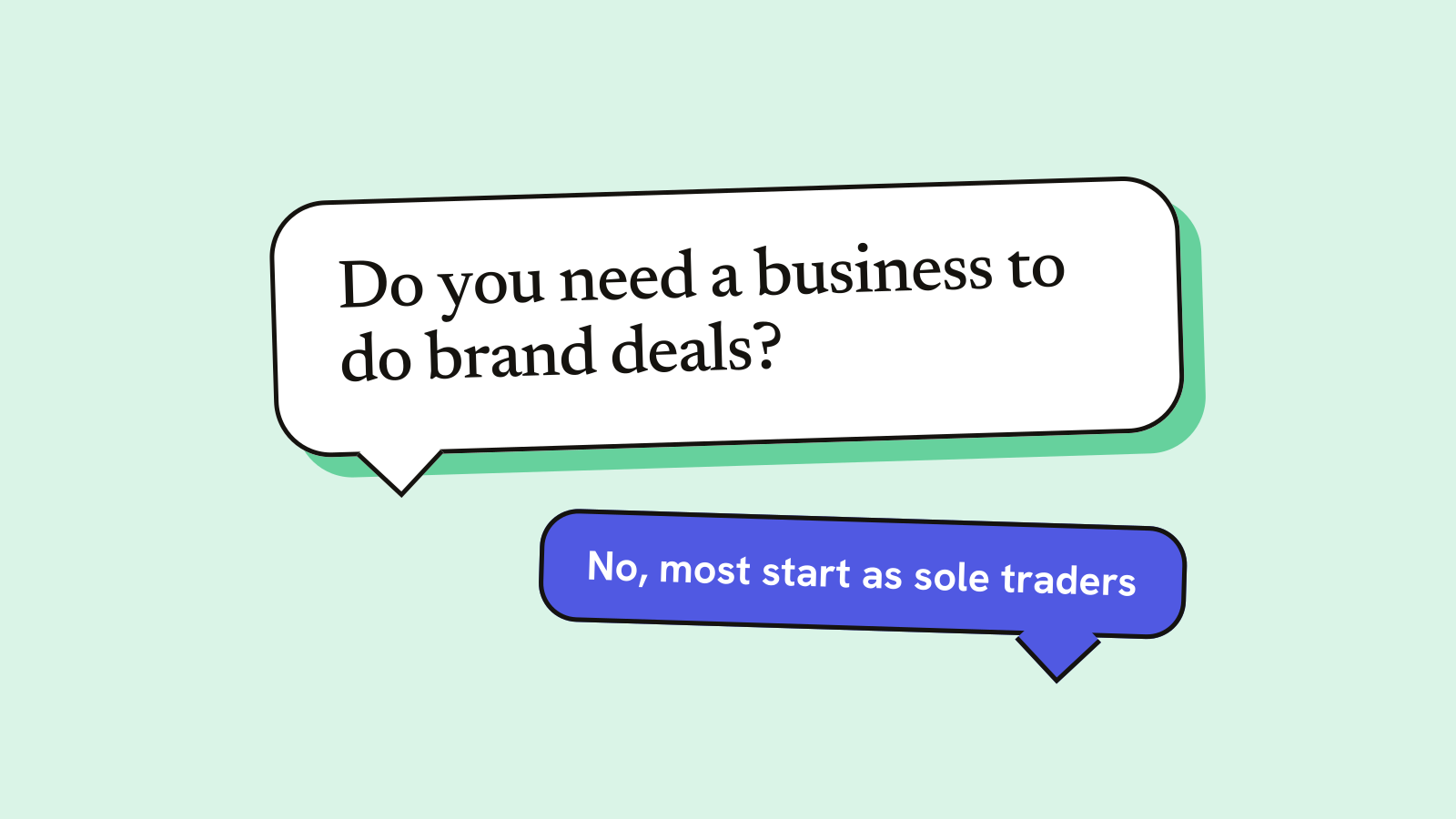 Illustration for the guide: Do you need a business to do brand deals before you start?