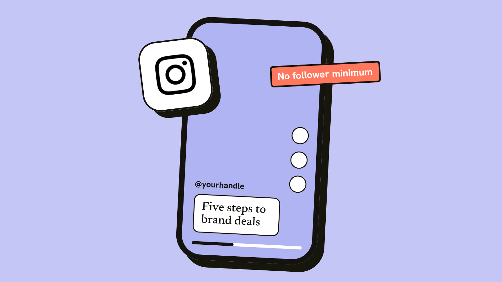 Illustration for the guide: How to Get Brand Deals on Instagram: A 5-Step System