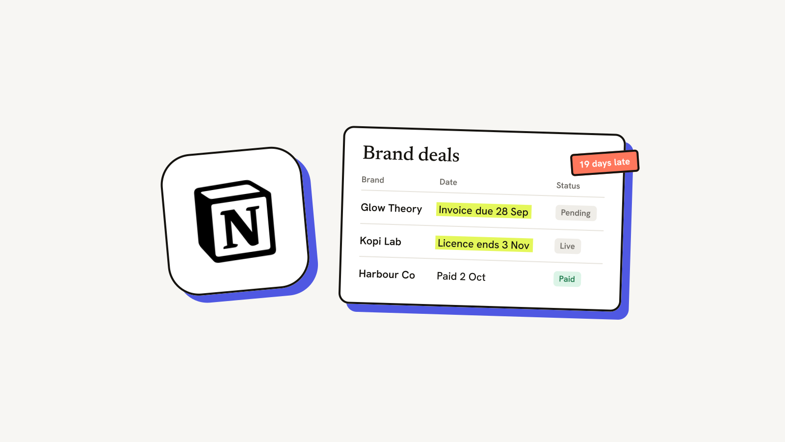 Illustration for the guide: Notion Brand Deal Tracker: Template Review and What It Misses