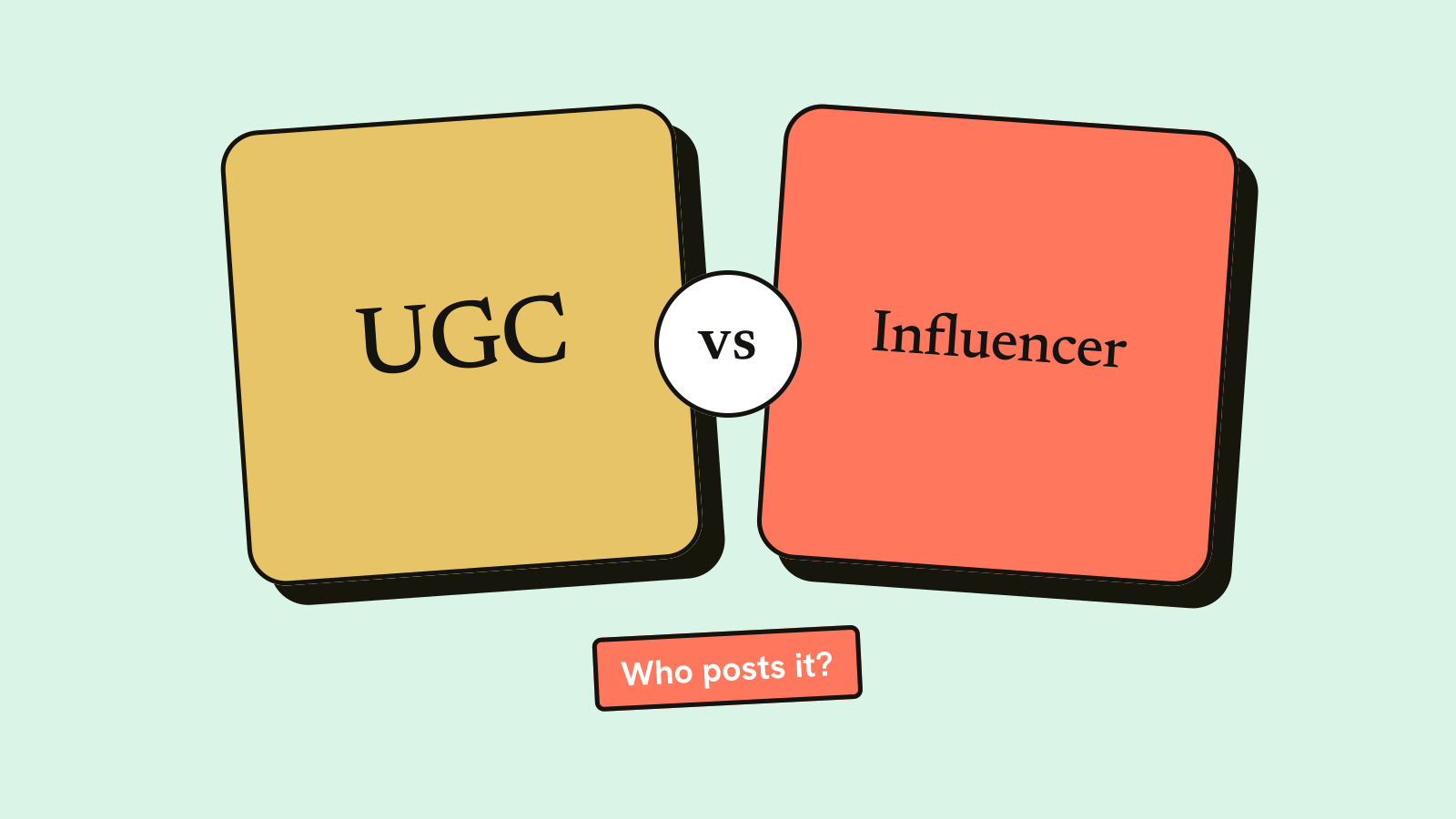 Illustration for the guide: UGC vs Influencer Marketing: What's the Difference?